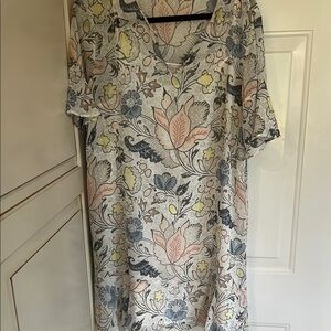 Loft Floral V-Neck Dress